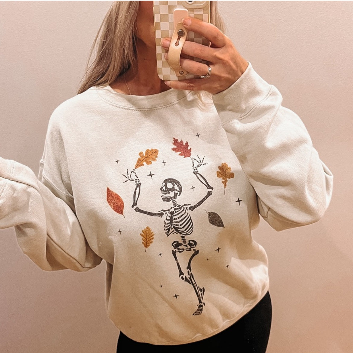 Dancing Leaves Skeleton Sweatshirt