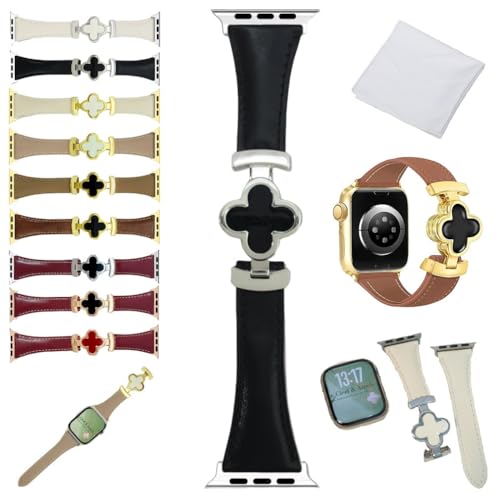 Lucky Flower Leather Strap For Apple Watch