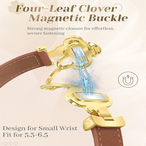 Lucky Flower Leather Strap For Apple Watch