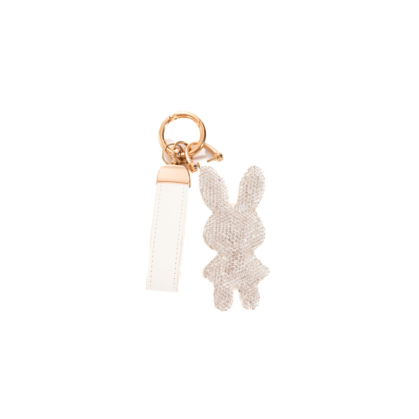 Jekvil Handmade Leather Keychain with Rhinestones