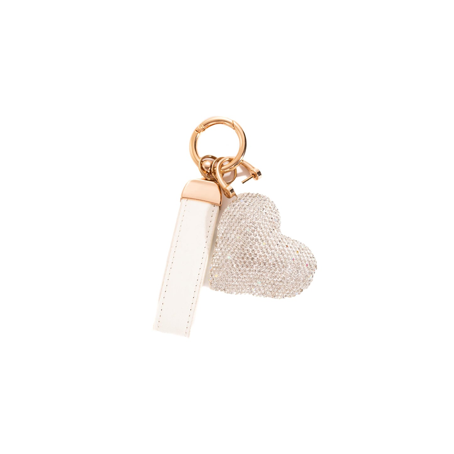 Jekvil Handmade Leather Keychain with Rhinestones
