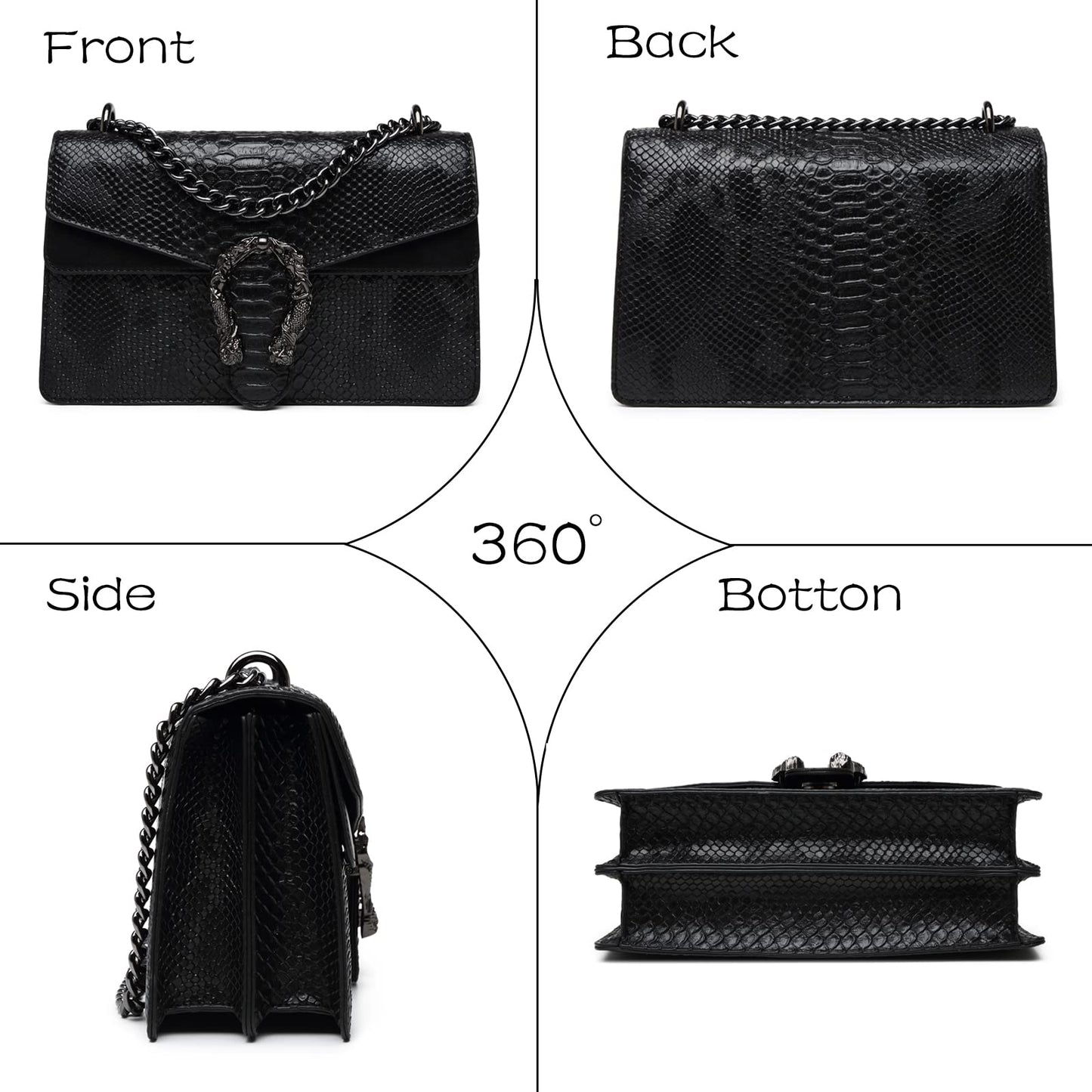 Crossbody Snake Printed Clutch