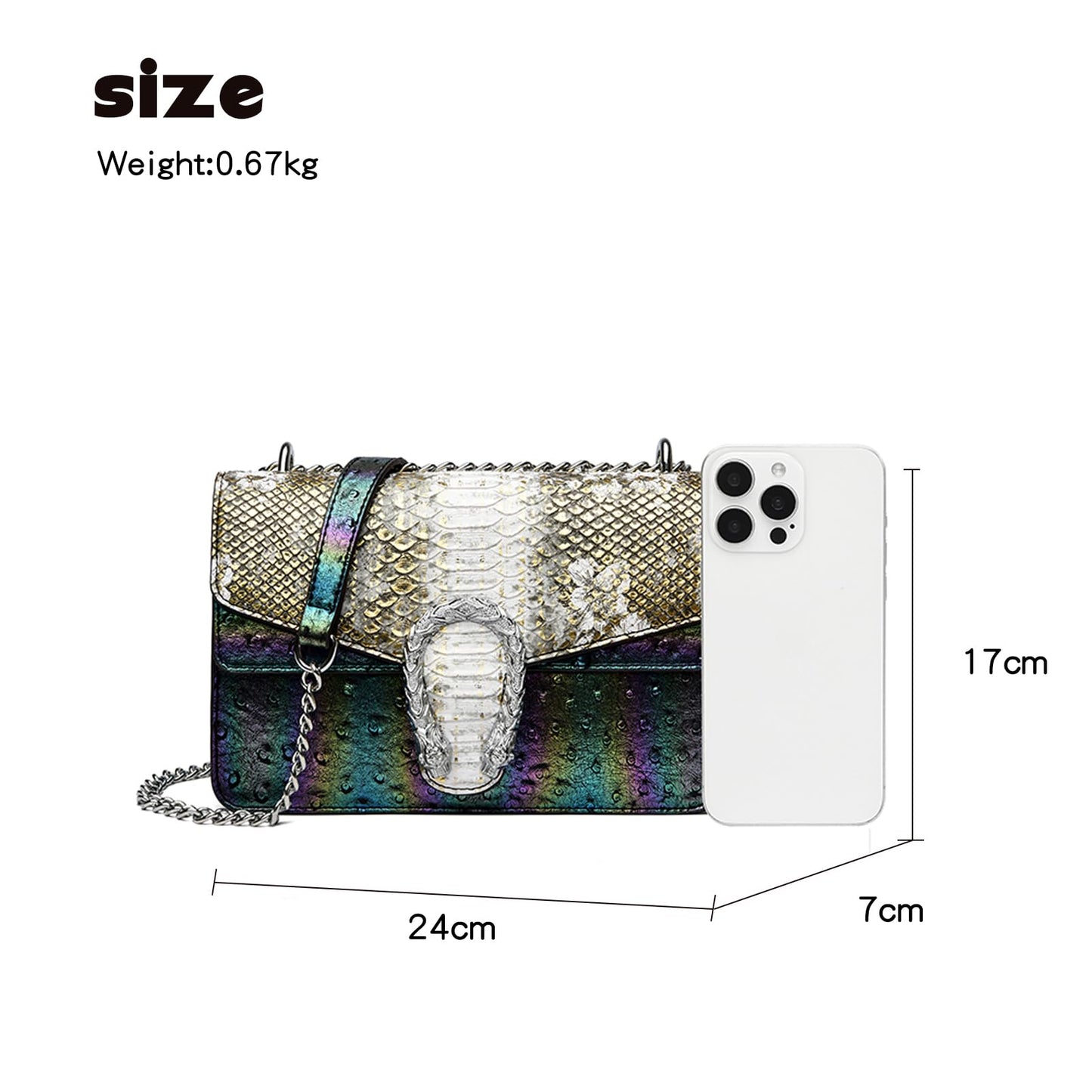 Crossbody Snake Printed Clutch