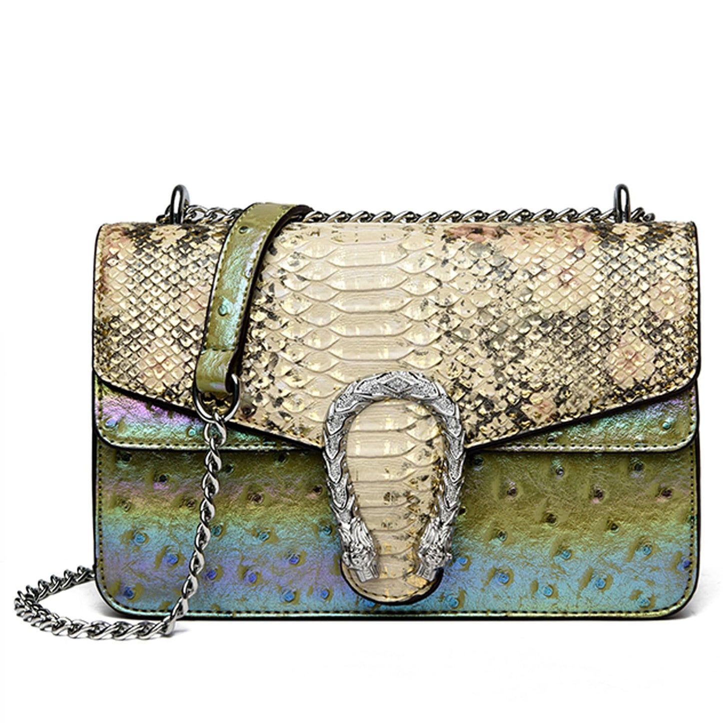 Crossbody Snake Printed Clutch
