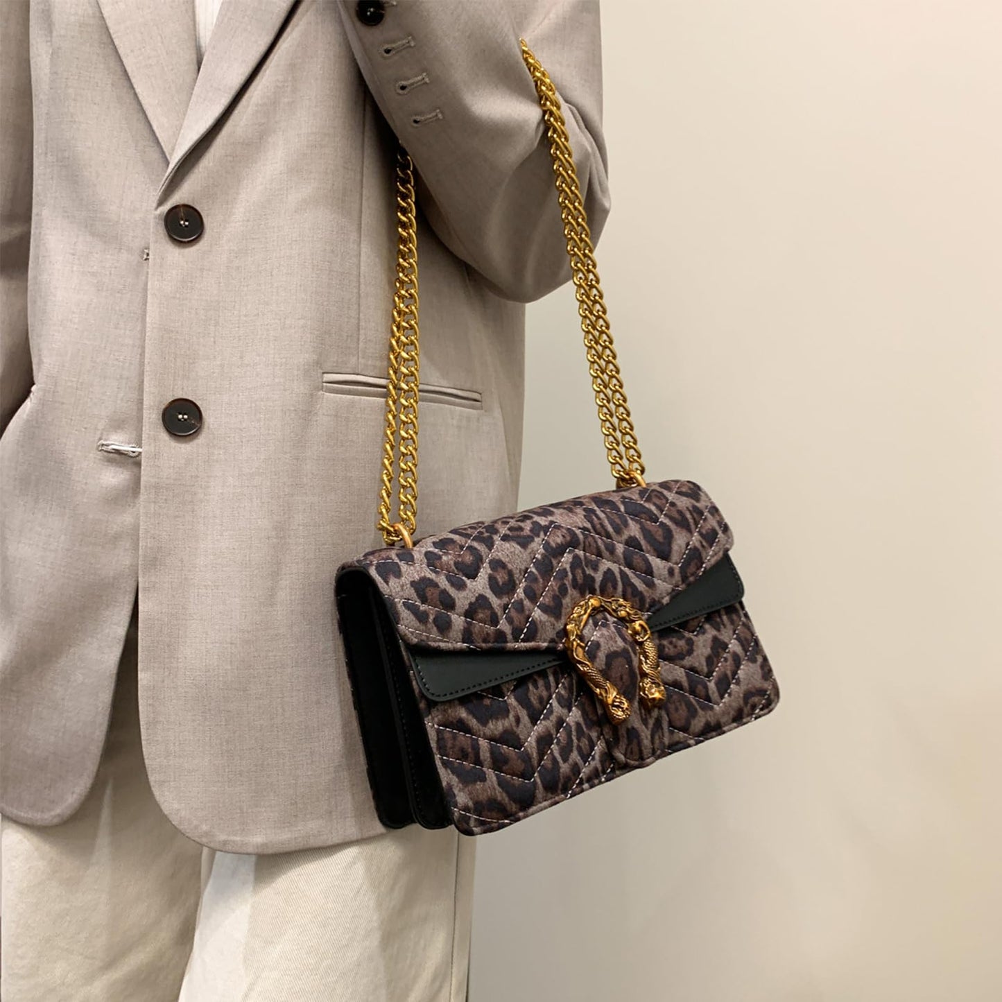 Crossbody Snake Printed Clutch