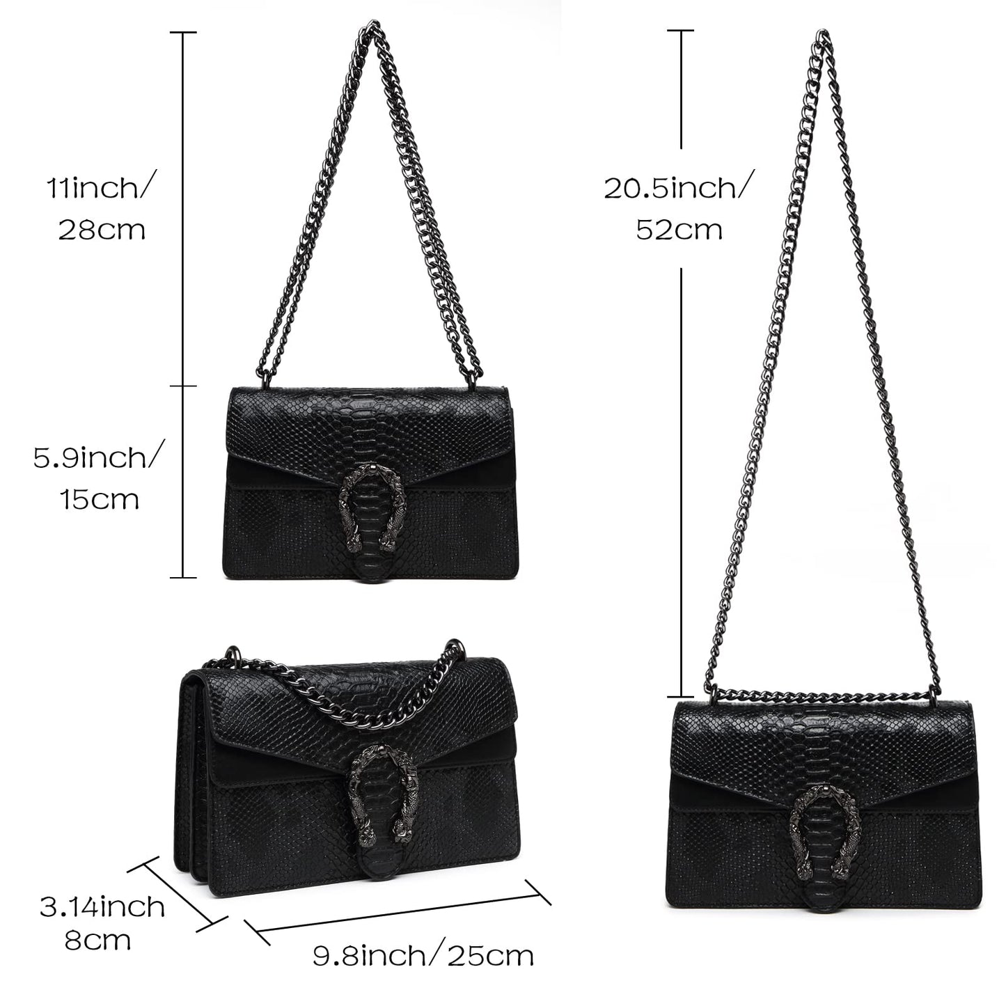 Crossbody Snake Printed Clutch