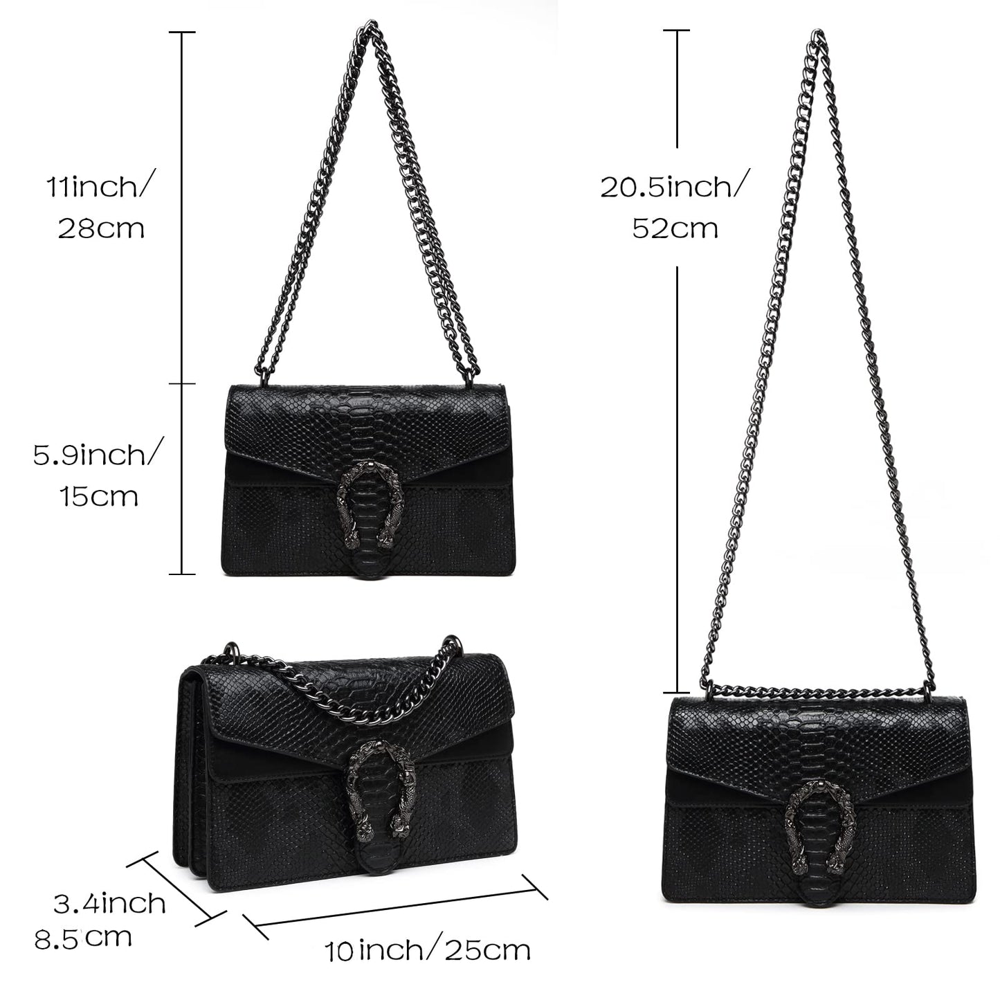 Crossbody Snake Printed Clutch