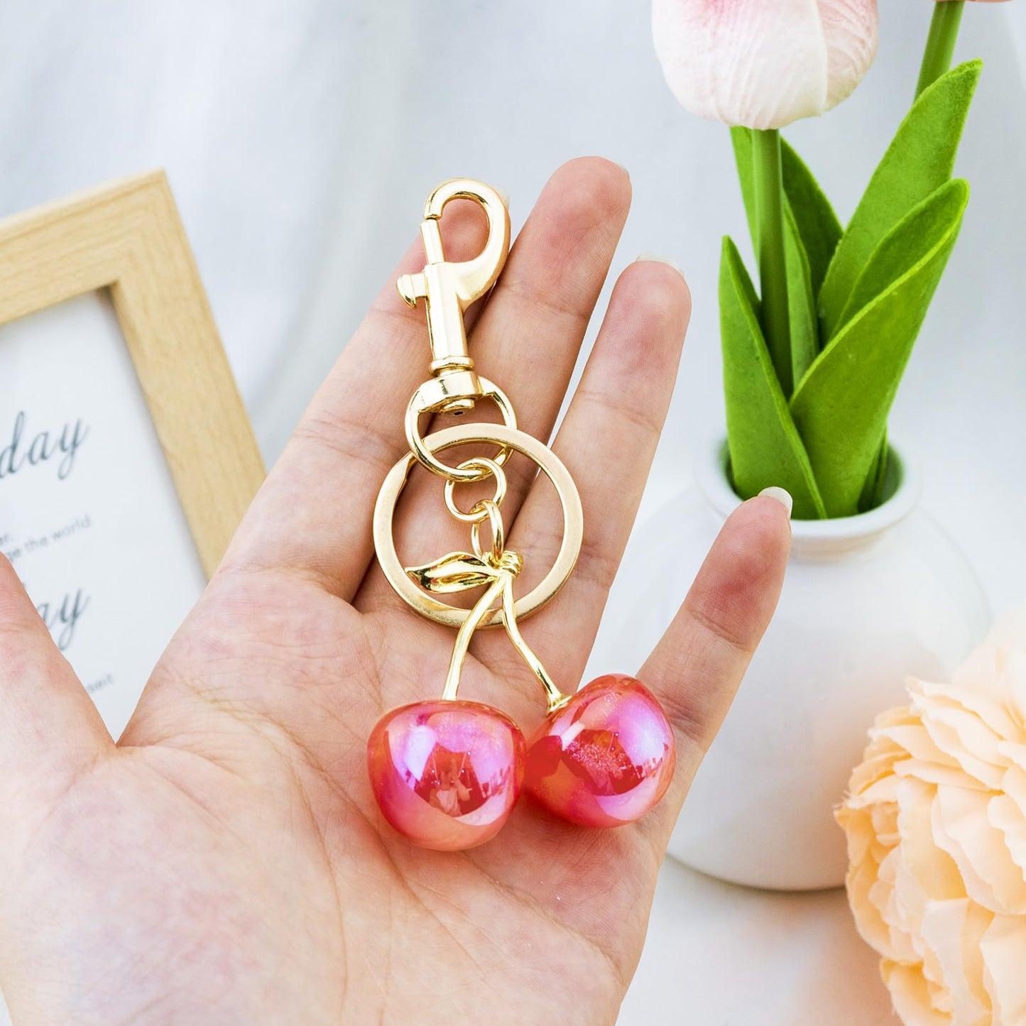 Cherry Keychain Bag Purse Charms