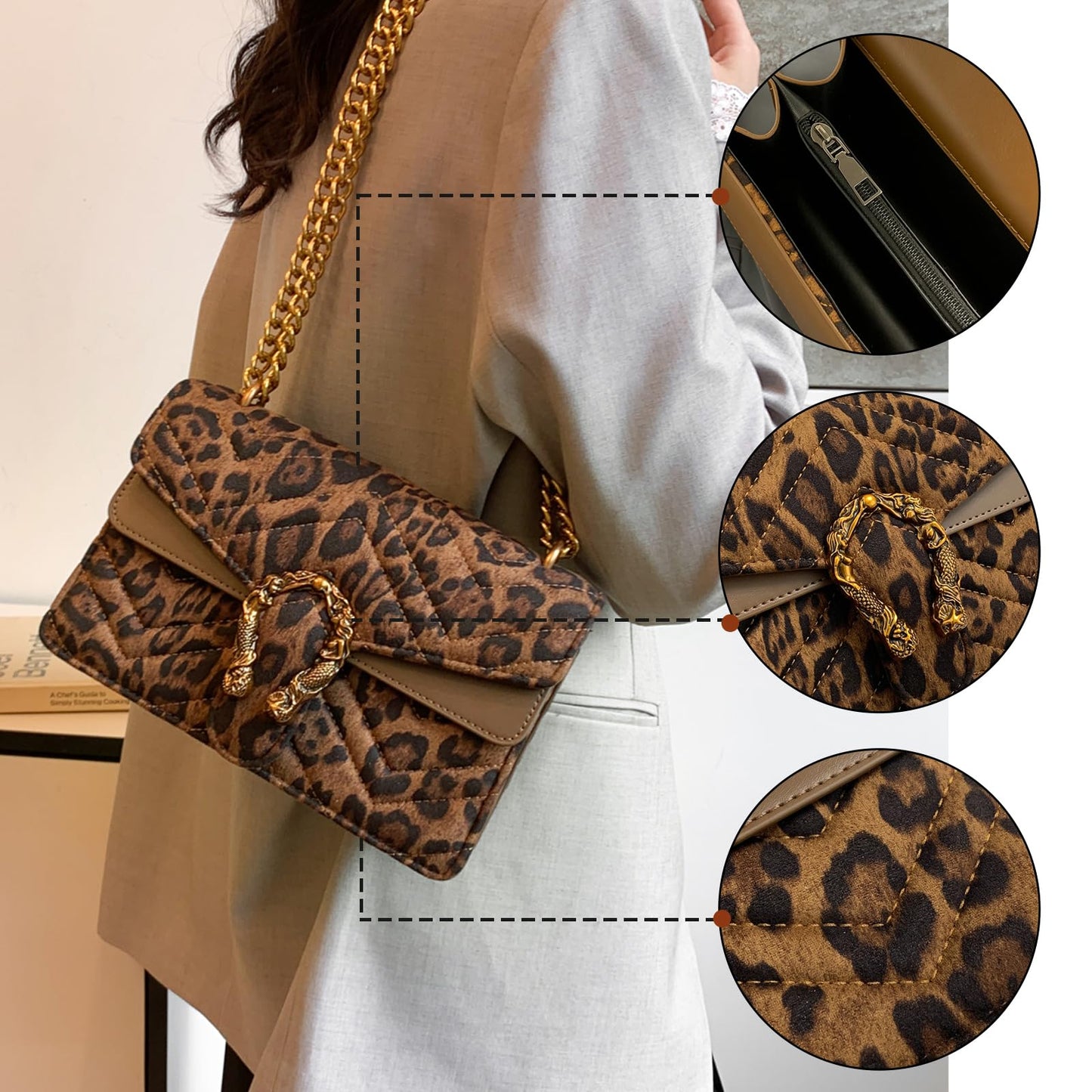 Crossbody Snake Printed Clutch