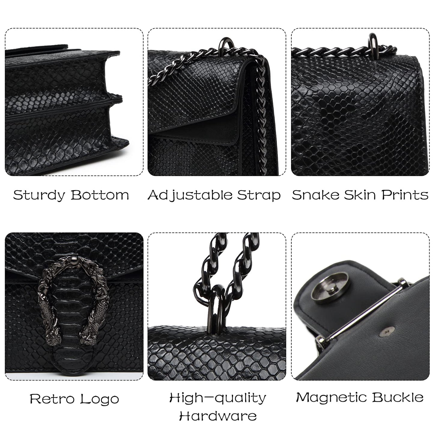 Crossbody Snake Printed Clutch