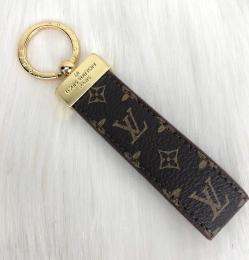 Brown Monogram Keychain