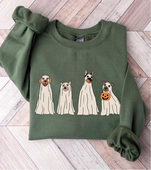 Halloween Ghost Dog Sweatshirt (more colors)