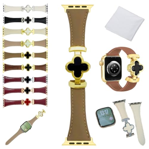 Lucky Flower Leather Strap For Apple Watch