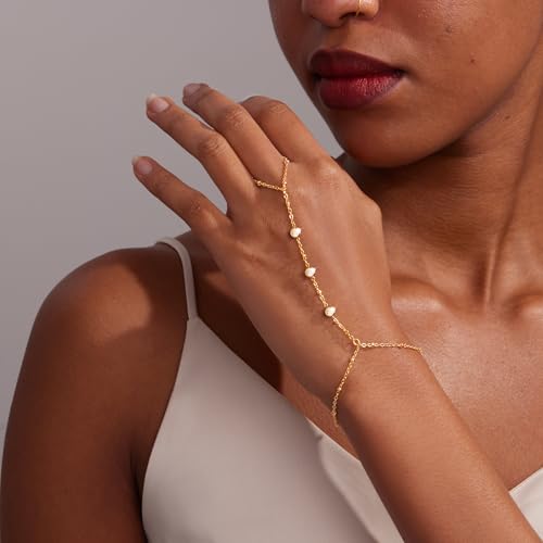 14K Gold Plated Dainty Hand Chain