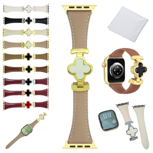 Lucky Flower Leather Strap For Apple Watch