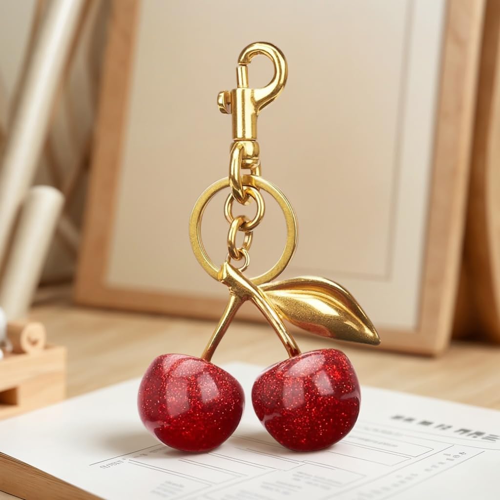 Cherry Keychain Bag Purse Charms