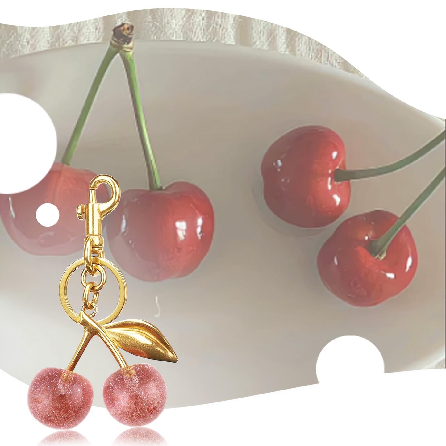 Cherry Keychain Bag Purse Charms
