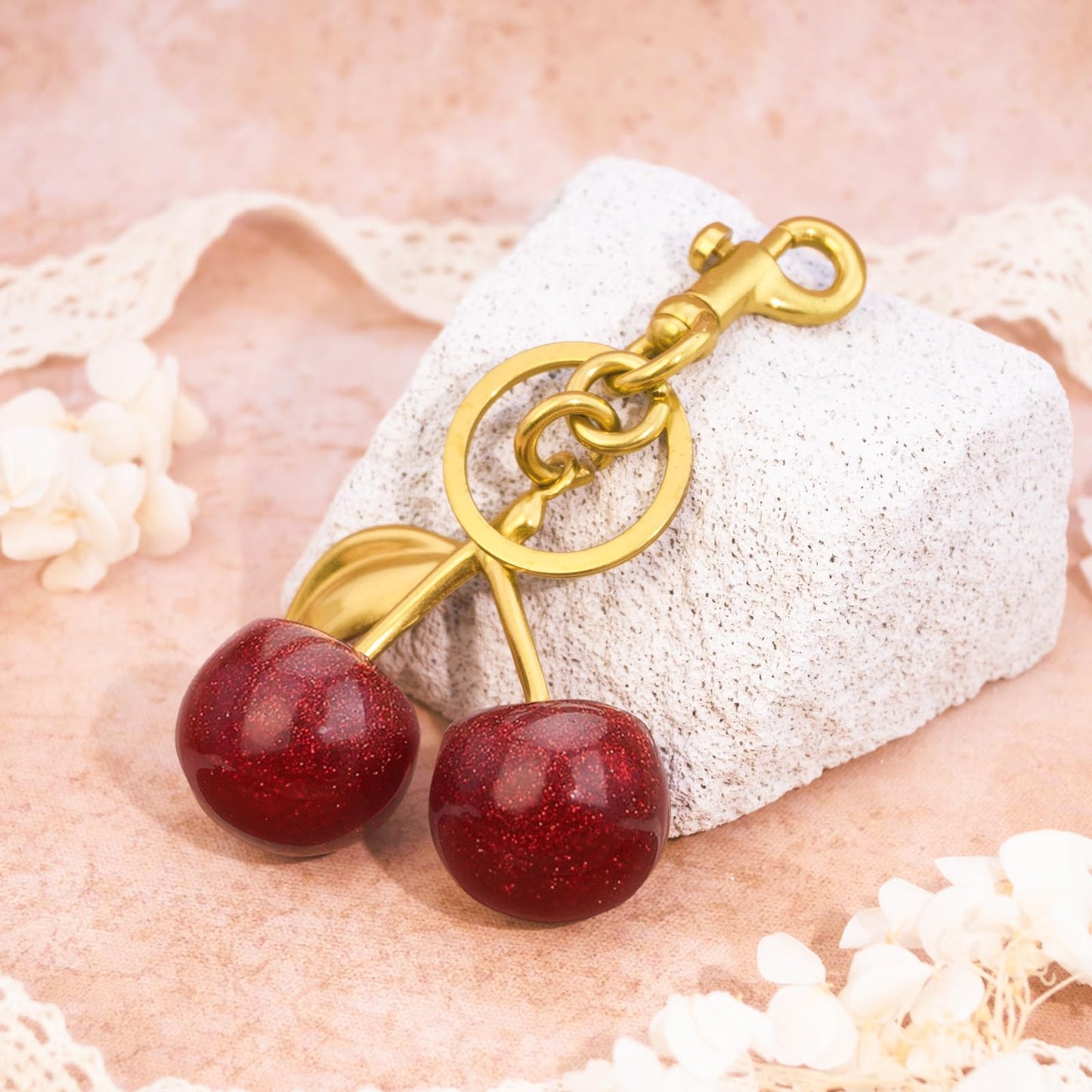 Cherry Keychain Bag Purse Charms