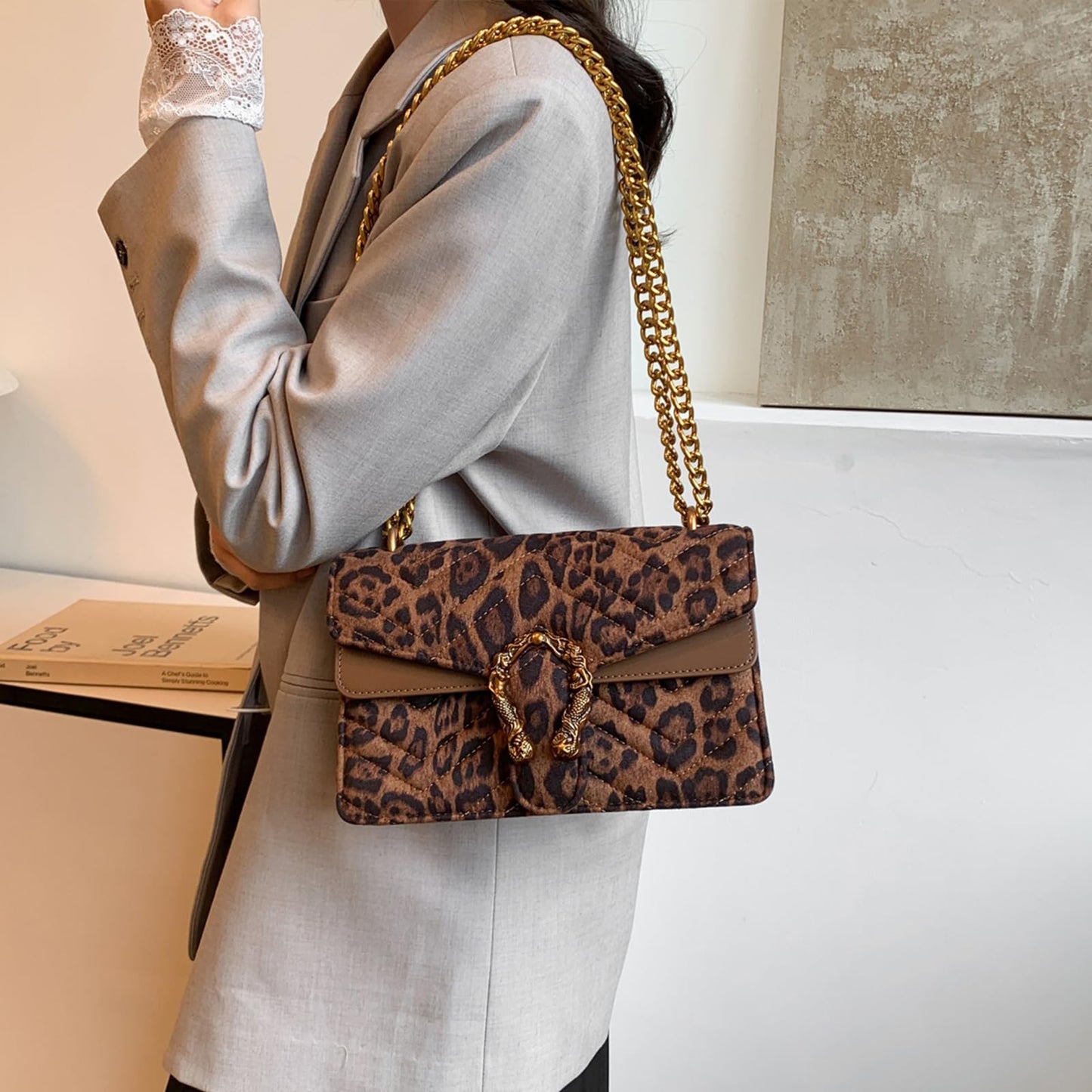 Crossbody Snake Printed Clutch