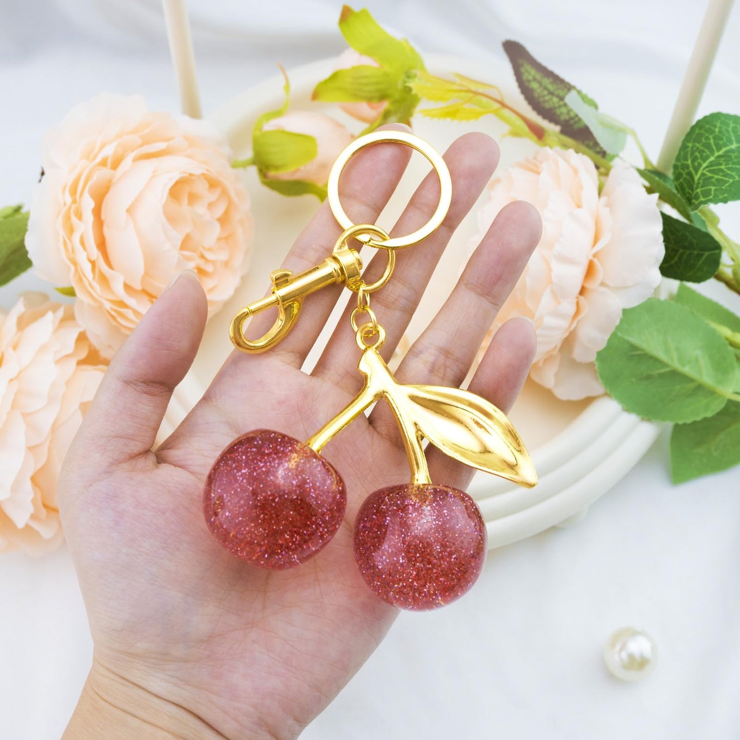 Cherry Keychain Bag Purse Charms