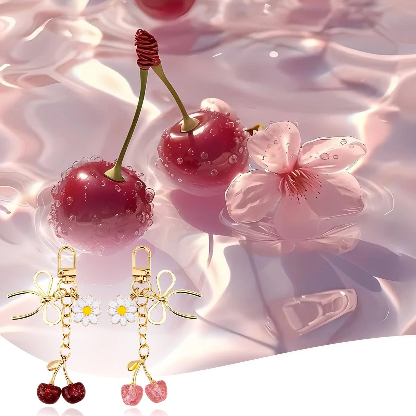 Cherry Keychain Bag Purse Charms