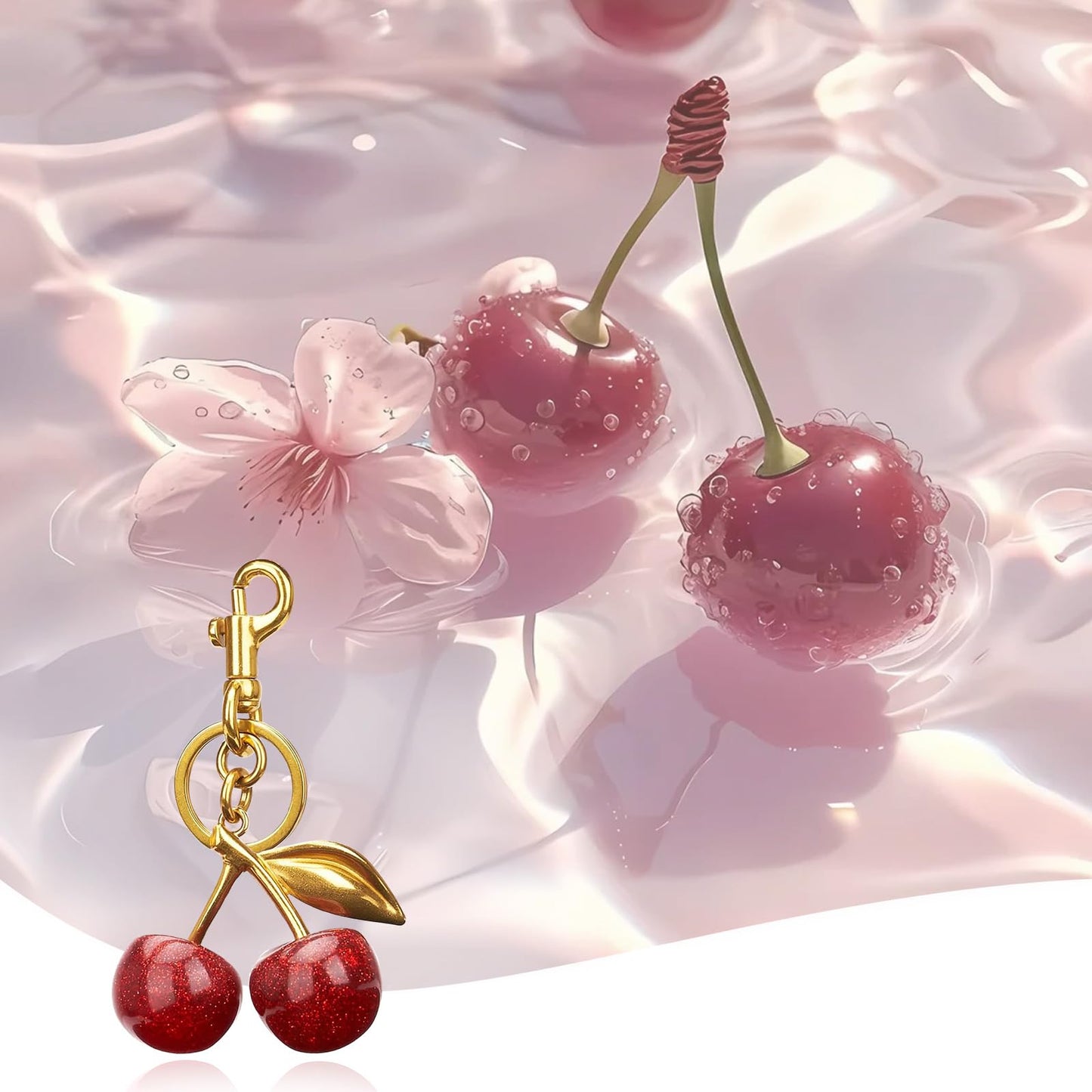 Cherry Keychain Bag Purse Charms
