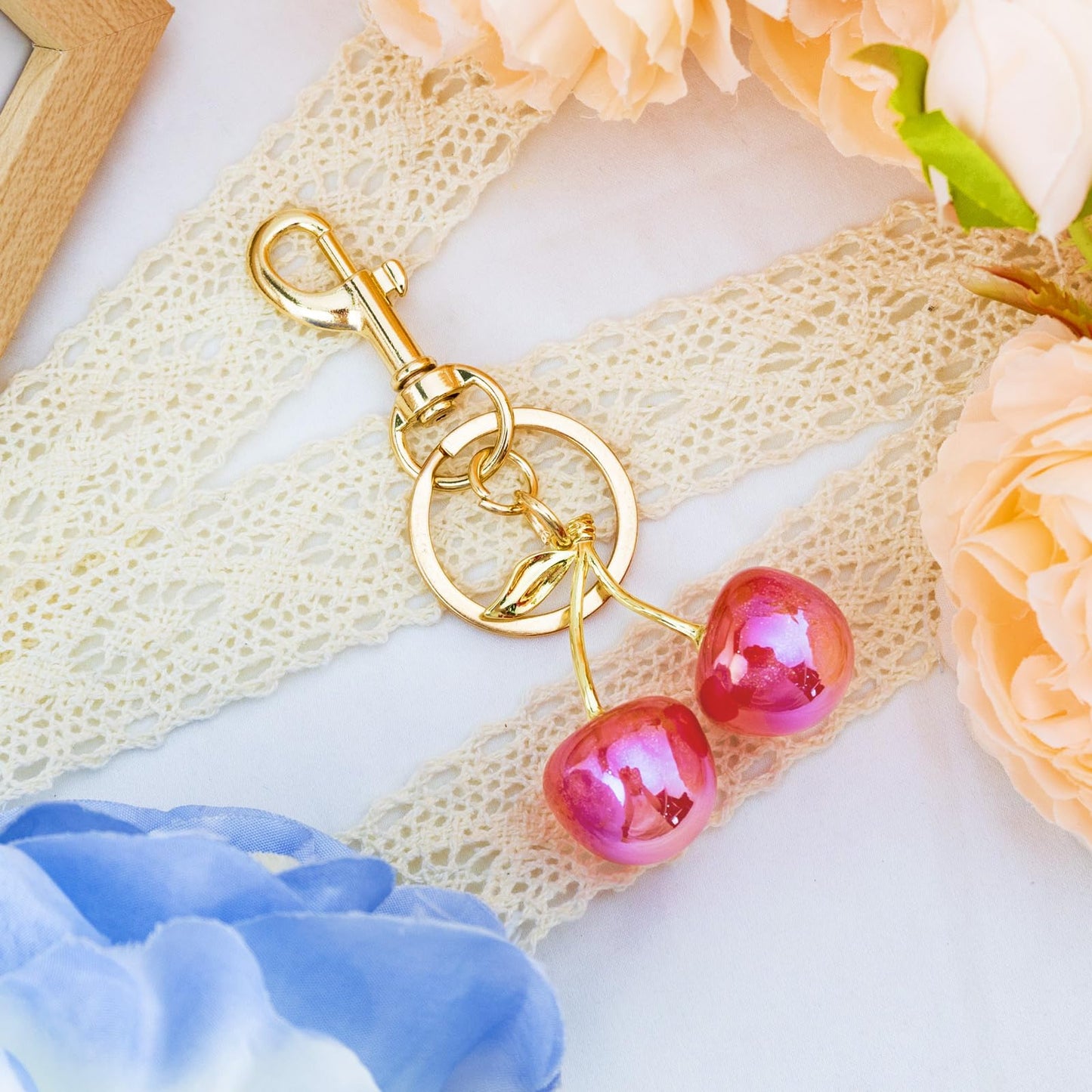Cherry Keychain Bag Purse Charms