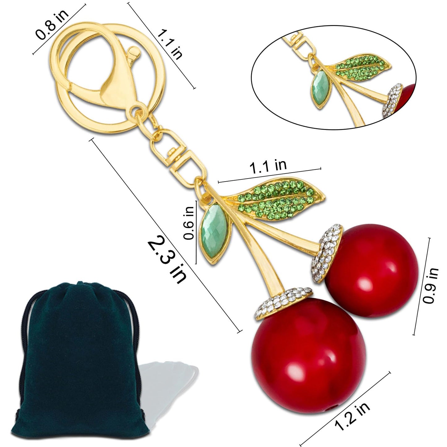 Cherry Keychain Bag Purse Charms