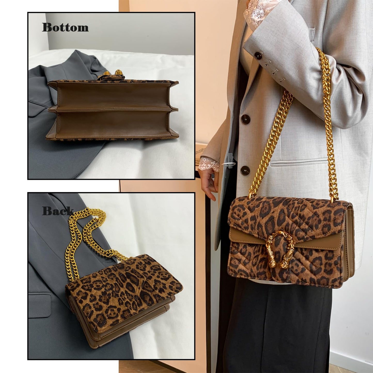 Crossbody Snake Printed Clutch