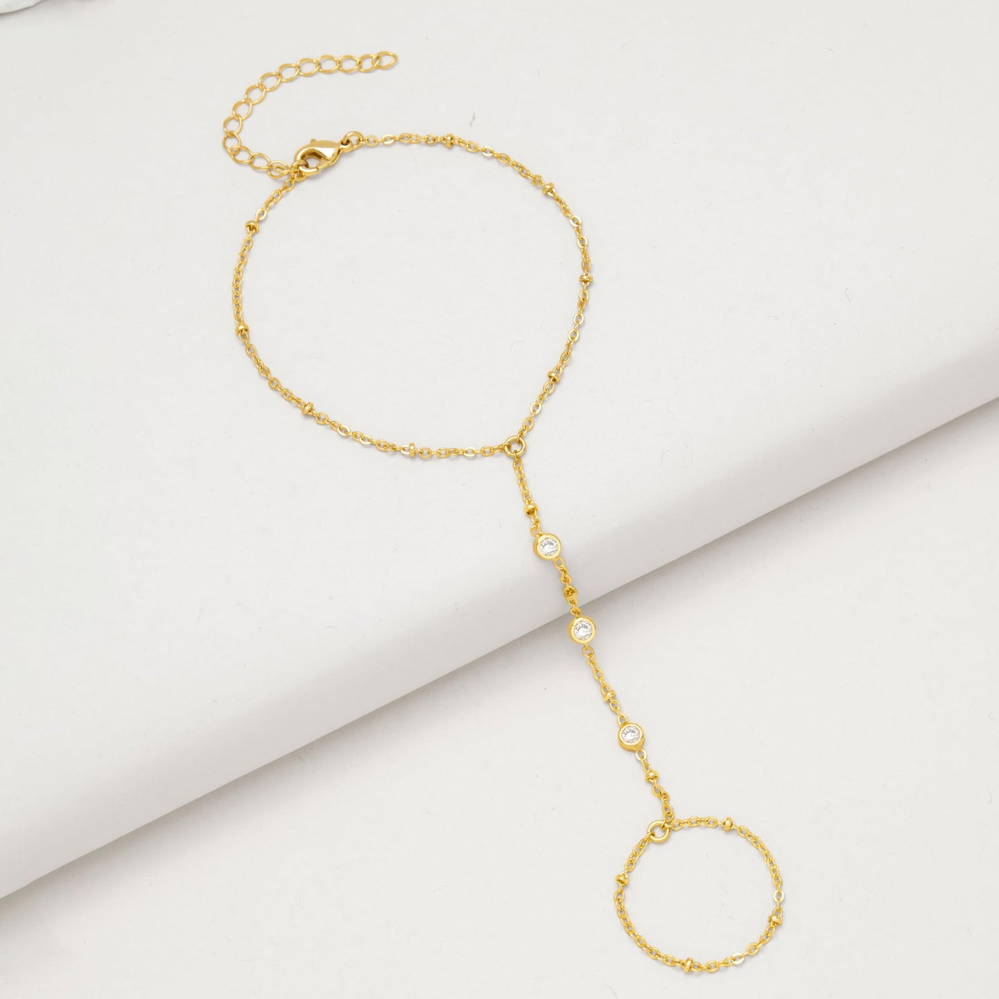 14K Gold Plated Dainty Hand Chain