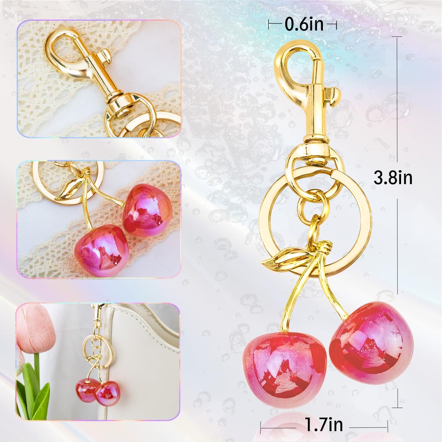 Cherry Keychain Bag Purse Charms