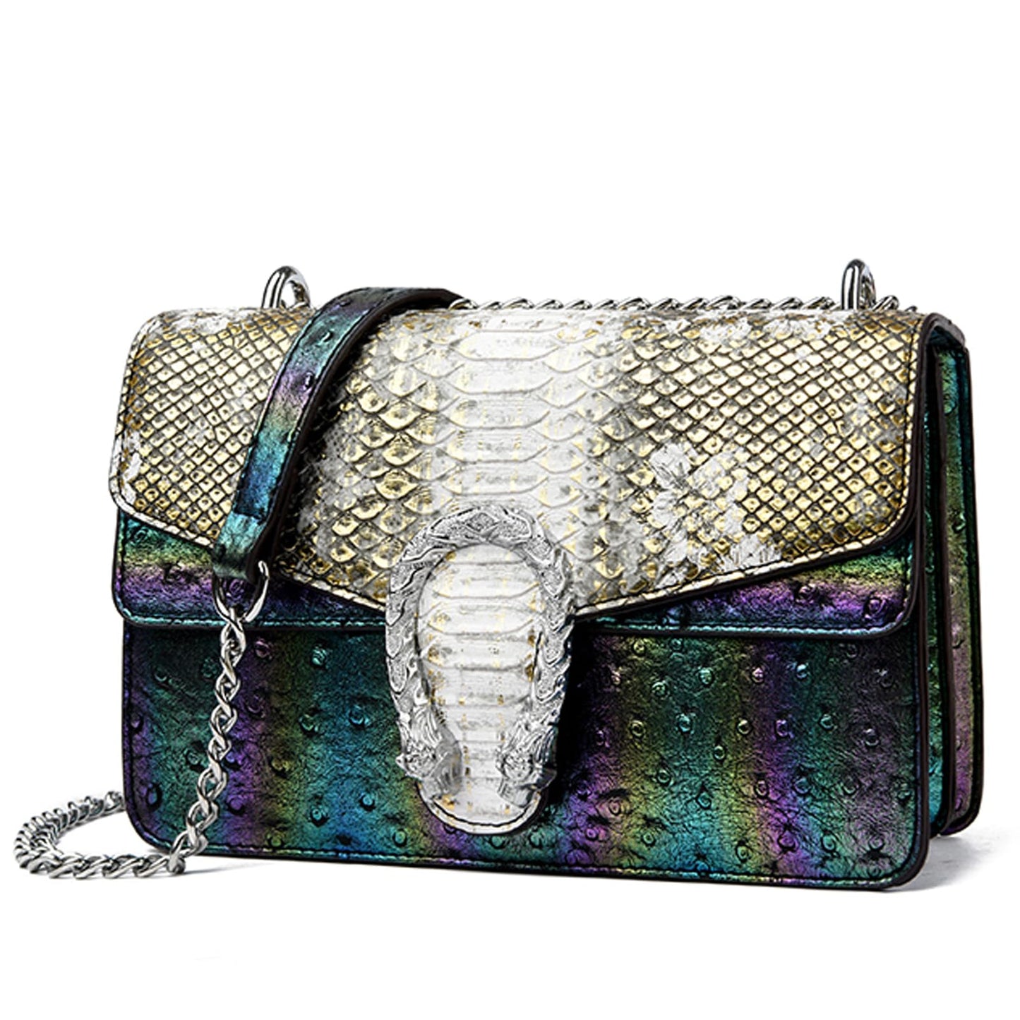 Crossbody Snake Printed Clutch