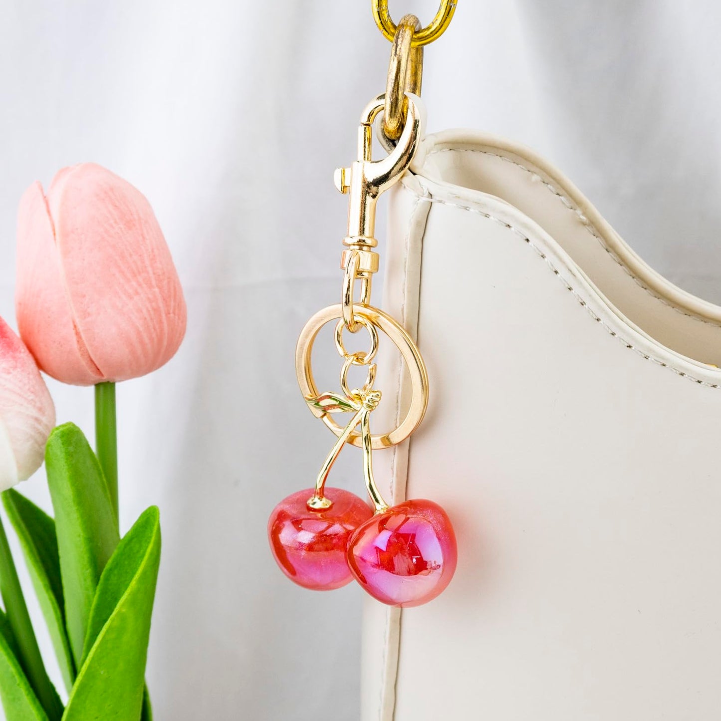 Cherry Keychain Bag Purse Charms