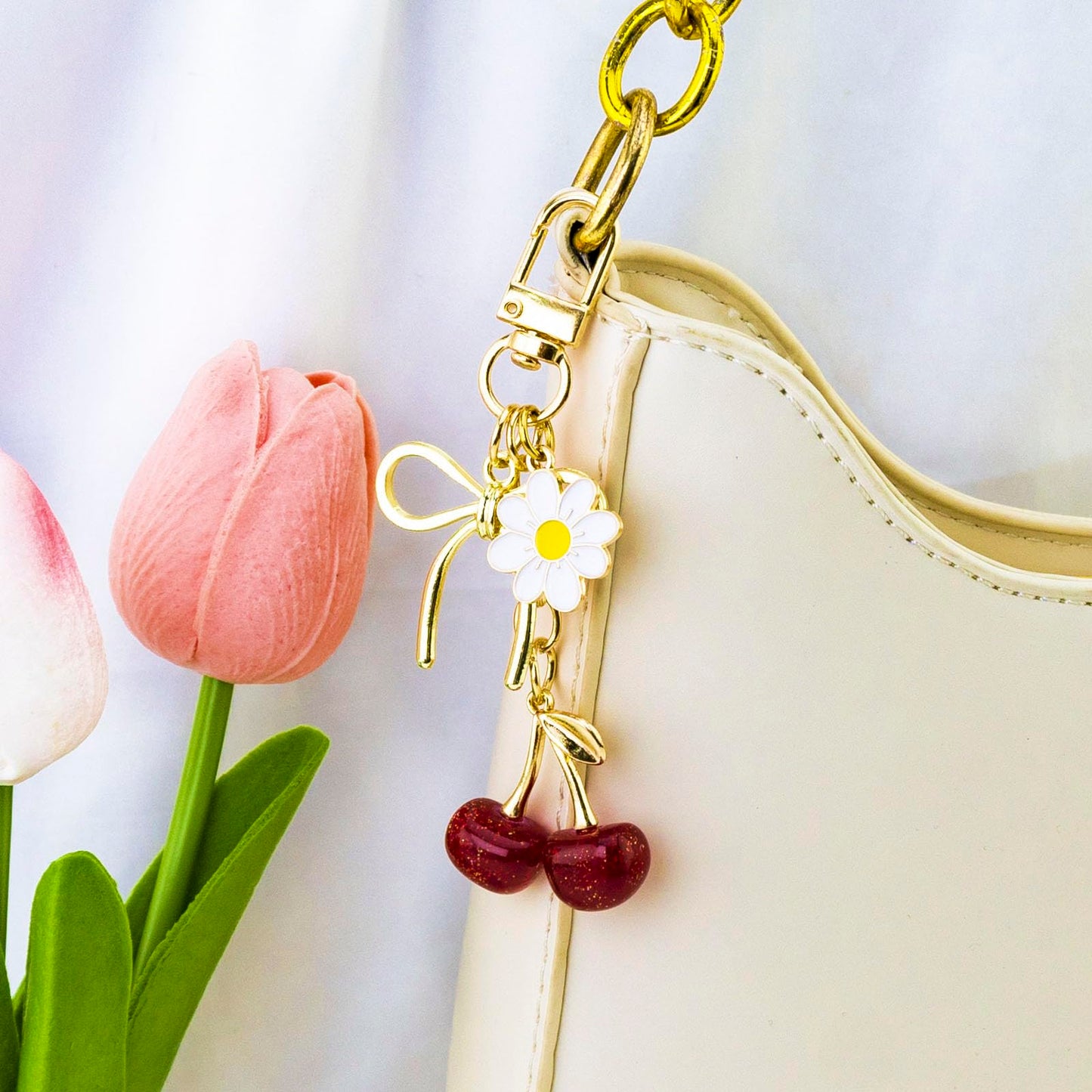 Cherry Keychain Bag Purse Charms