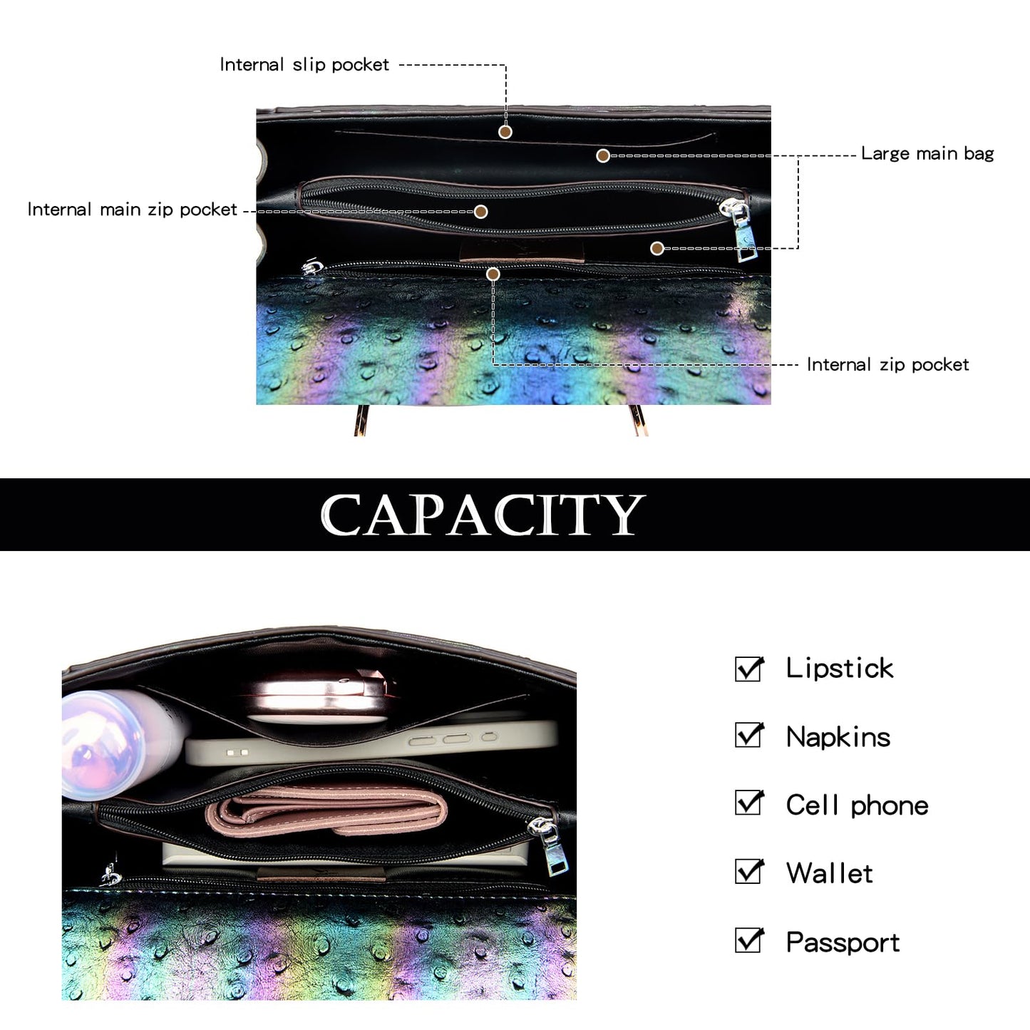 Crossbody Snake Printed Clutch