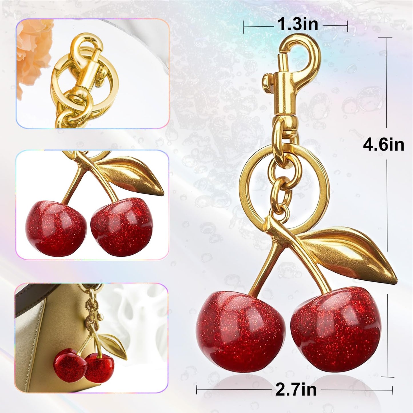 Cherry Keychain Bag Purse Charms