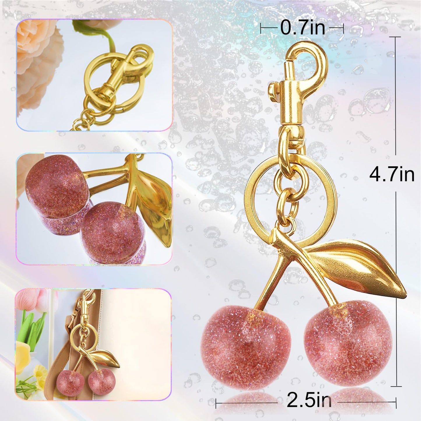 Cherry Keychain Bag Purse Charms