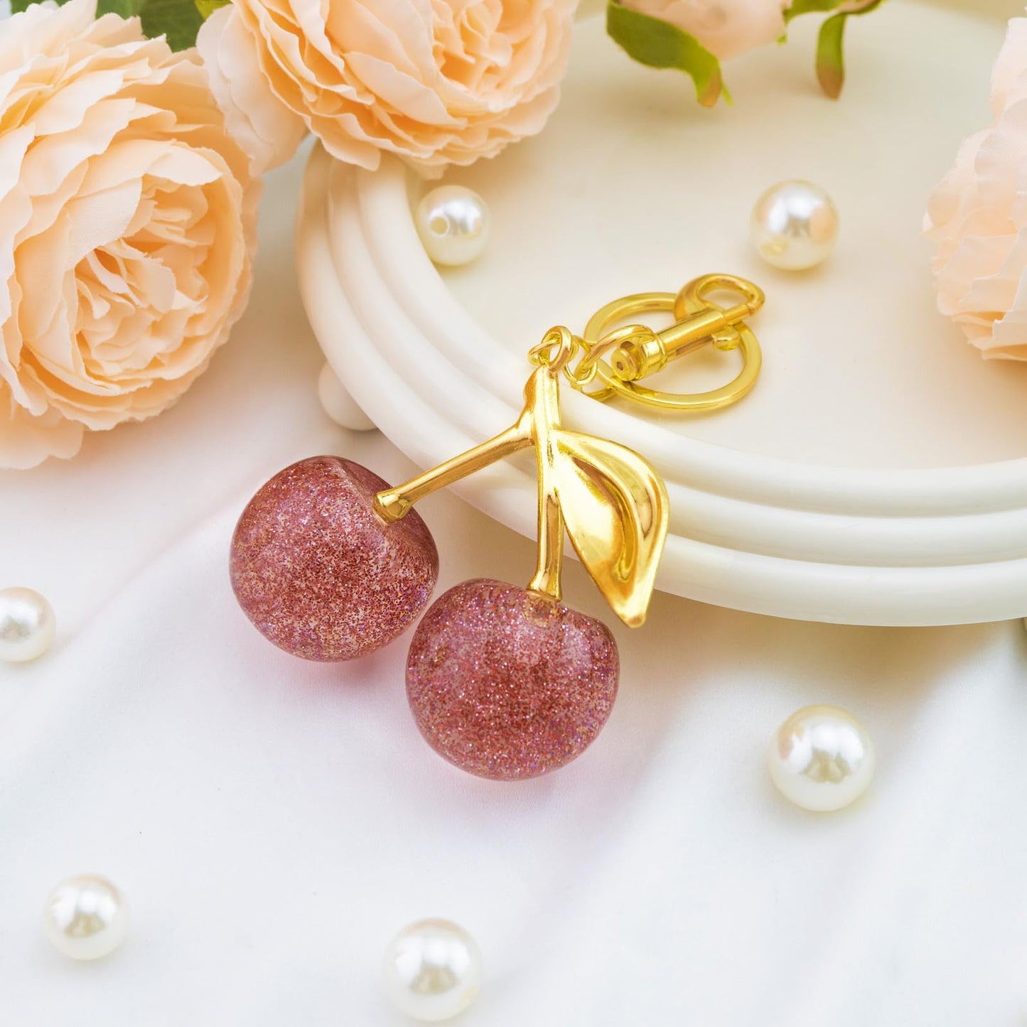 Cherry Keychain Bag Purse Charms
