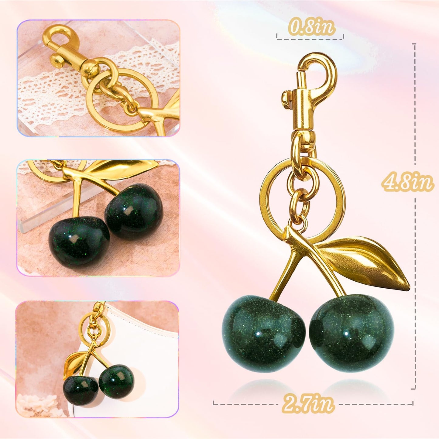Cherry Keychain Bag Purse Charms