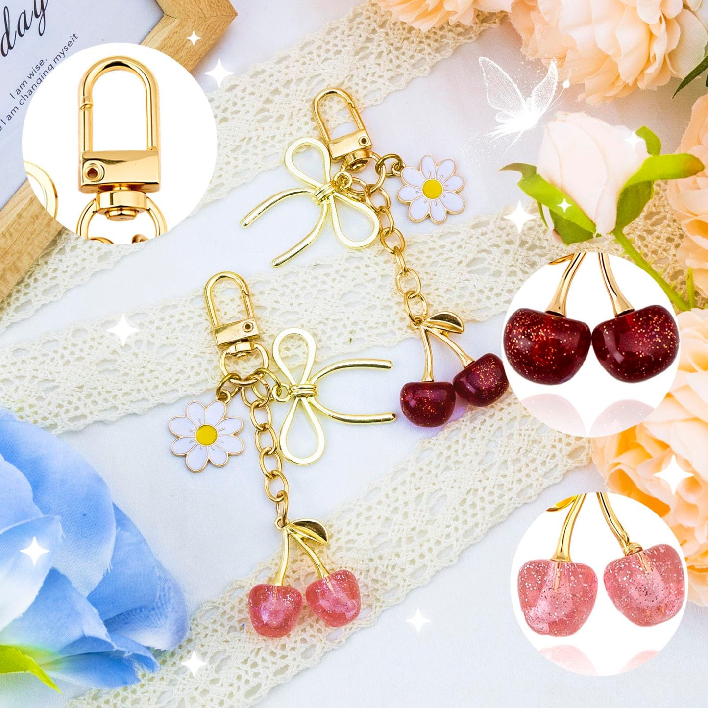 Cherry Keychain Bag Purse Charms