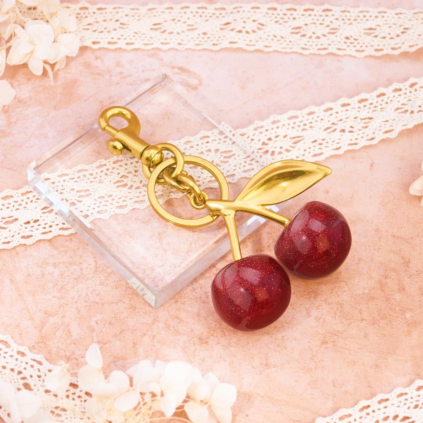 Cherry Keychain Bag Purse Charms
