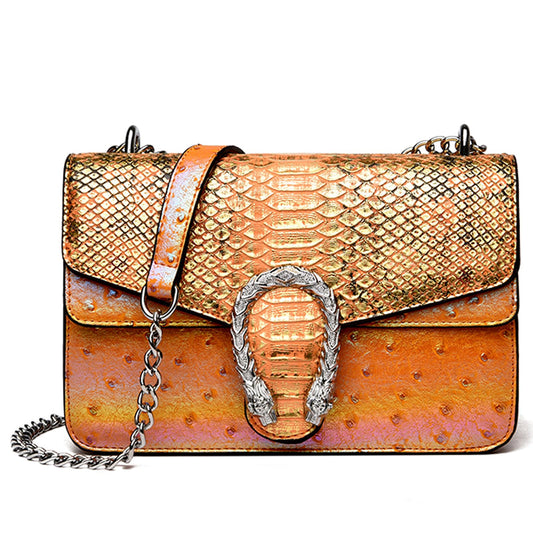 Crossbody Snake Printed Clutch