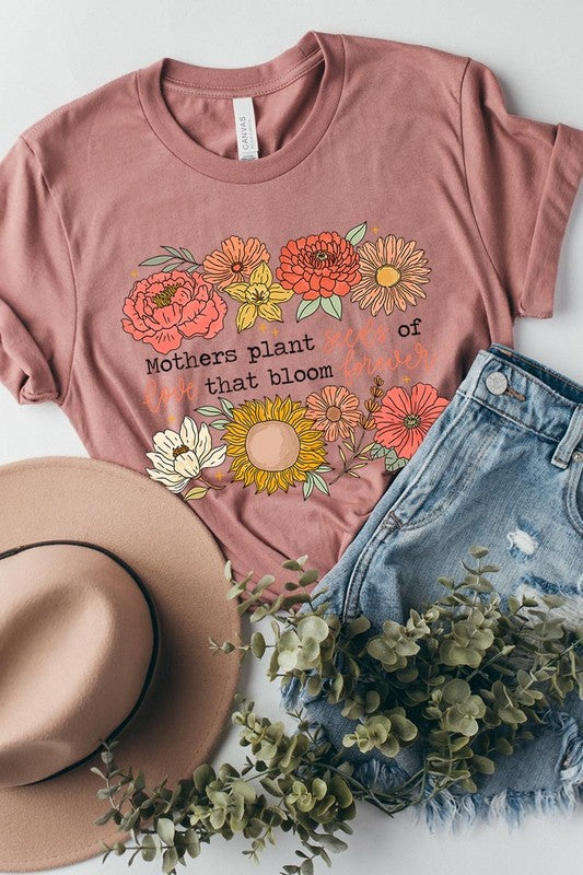 Floral Mama Quote Graphic Heavy Cotton Tee (more colors)