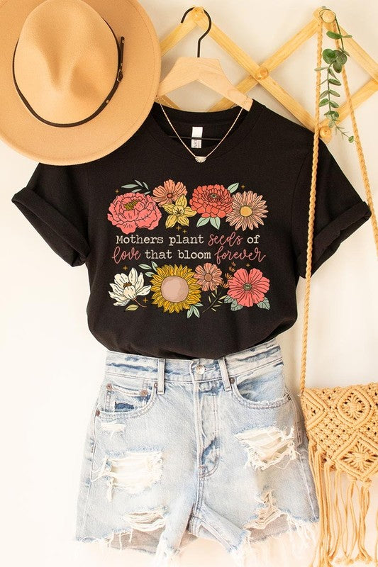 Floral Mama Quote Graphic Heavy Cotton Tee (more colors)