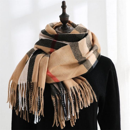 Imitation Cashmere Plaid Scarf